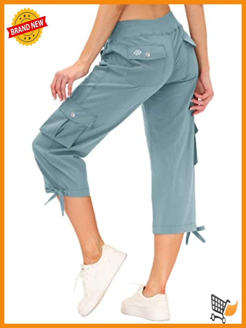 Women's Cargo Capris Hiking Pants Lightweight Quick Dry Outdoor Athletic Travel